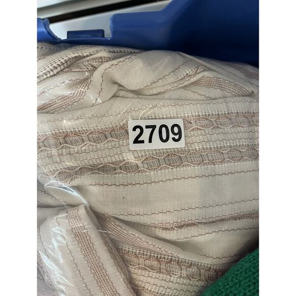 Vtg Pinch Pleat Curtain 2 Panels Drapery woven textured Ivory Brown mcm‎ Boho - Picture 12 of 12